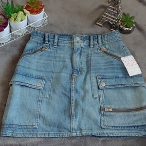 Free People Icon Wash Jean Skirt 🌿